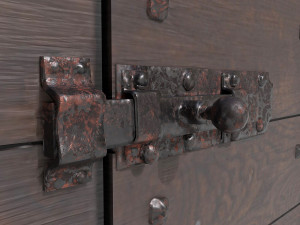Wooden door 4 Modèle 3D