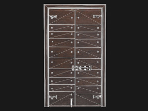 Wooden door 4 Modèle 3D