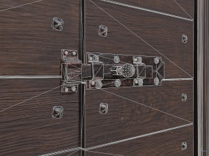 Wooden door 4 Modèle 3D