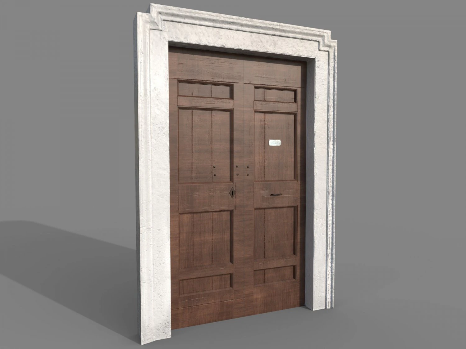 Wooden door 5 3D Model .c4d .max .obj .3ds .fbx .stl .blend 