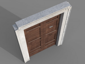 Wooden door 5 3D Model
