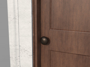 Wooden door 6 Modèle 3D