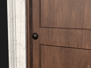 Wooden door 6 Modèle 3D