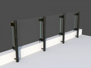 Glass railing 1 3D Модель