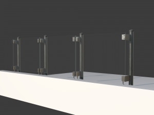 Glass railing 1 3D Model