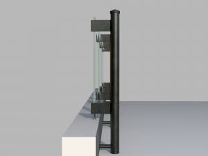 Glass railing 1 3D Model