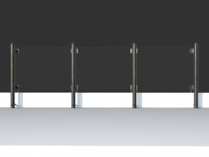 Glass railing 1 3D Model
