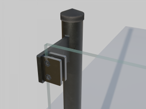 Glass railing 1 3D Model