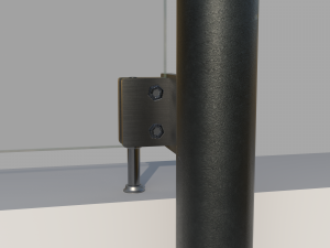 Glass railing 1 3D Model