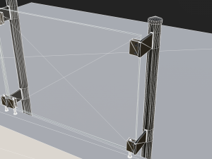 Glass railing 1 3D Model