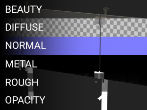 Glass railing 1 3D Model
