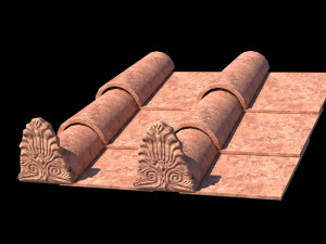 Roman roof tiles 3D Model
