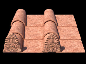 Roman roof tiles 3D Модель