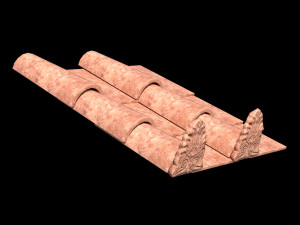 Roman roof tiles 3D Модель