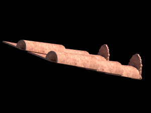 Roman roof tiles 3D Модель
