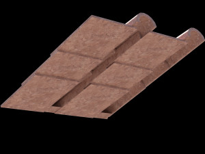 Roman roof tiles 3D Модель