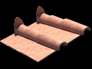 Roman roof tiles 3D Модель