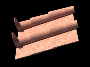 Roman roof tiles 3D Модель