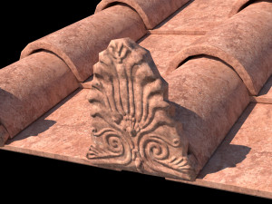 Roman roof tiles 3D Модель