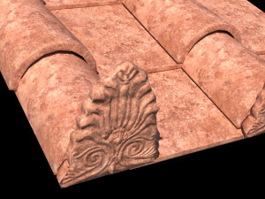 Roman roof tiles 3D Модель