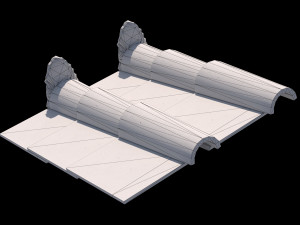 Roman roof tiles 3D Модель