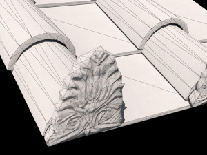 Roman roof tiles 3D Модель