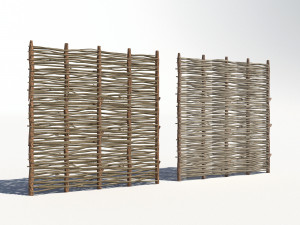 Wicker divider 2 LODs 3D Модель