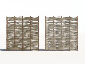 Wicker divider 2 LODs 3D Модель