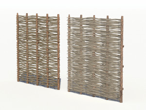 Wicker divider 2 LODs 3D Модель