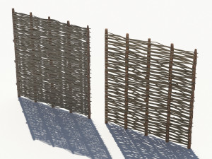 Wicker divider 2 LODs 3D Модель