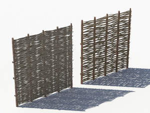 Wicker divider 2 LODs 3D Модель