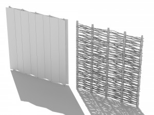 Wicker divider 2 LODs 3D Модель