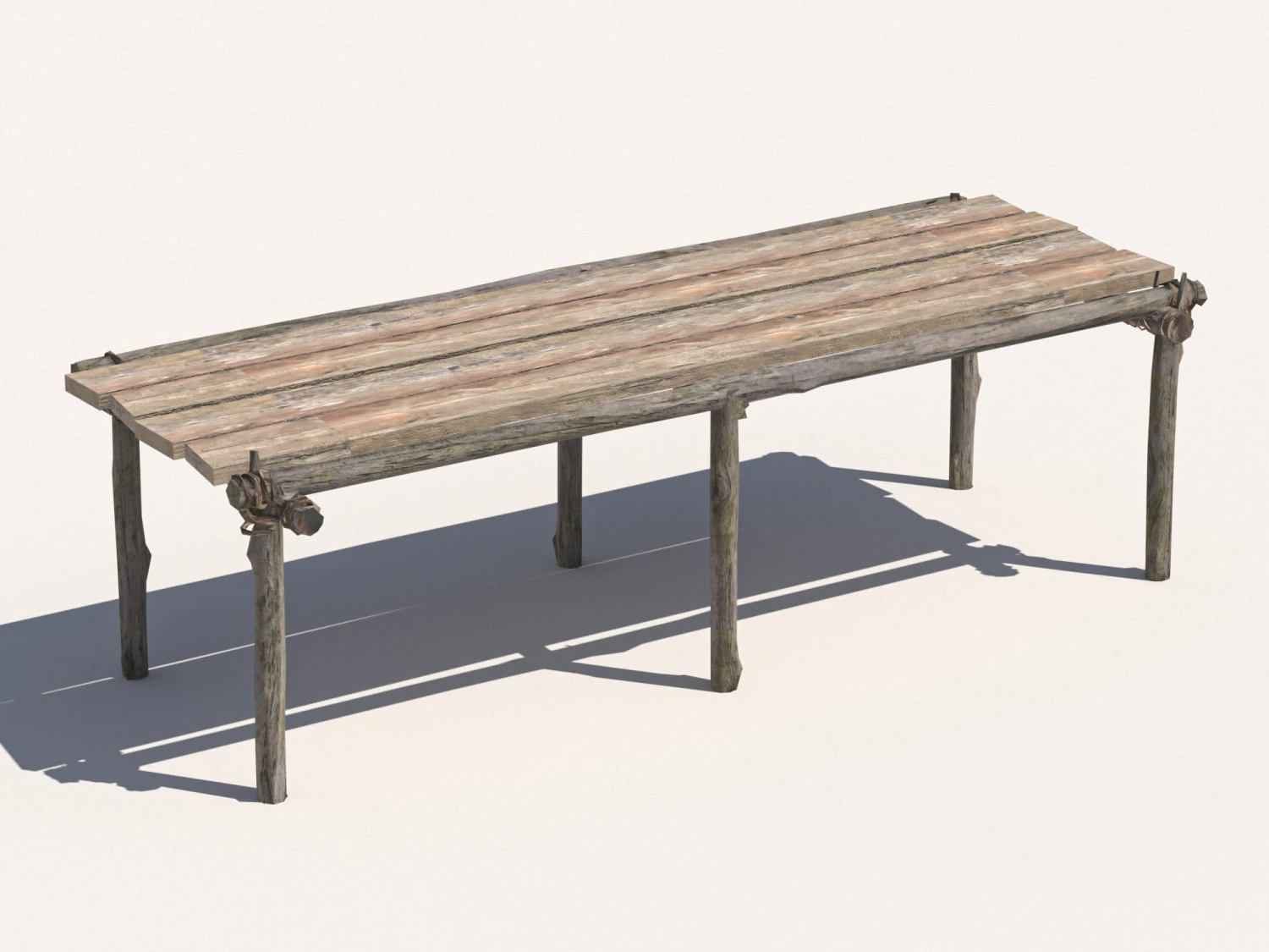 Wooden table 1 3D Model .c4d .max .obj .3ds .fbx .stl .blend 