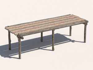Wooden table 1 3D Модель
