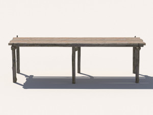 Wooden table 1 3Dモデル