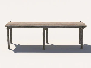 Wooden table 1 3D Model