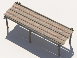 Wooden table 1 3D Model