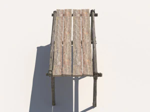 Wooden table 1 3D Model
