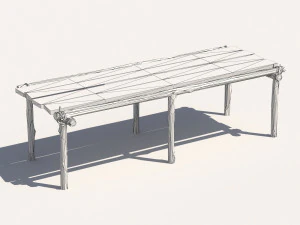 Wooden table 1 3D Model