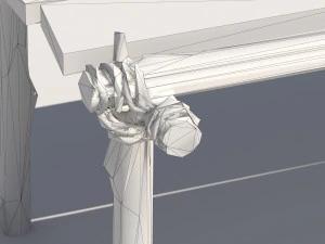 Wooden table 1 3D Model