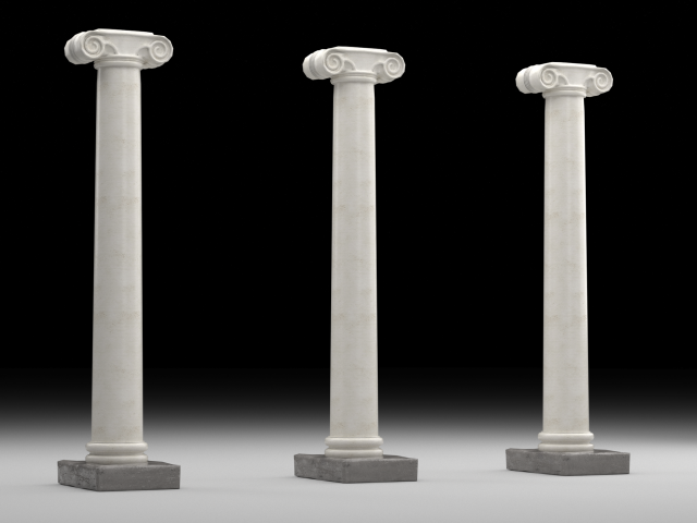 Ionic column 2 3D 模型 .c4d .max .obj .3ds .fbx .stl .blend 