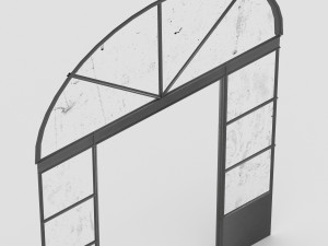 Iron door 2 Model 3D