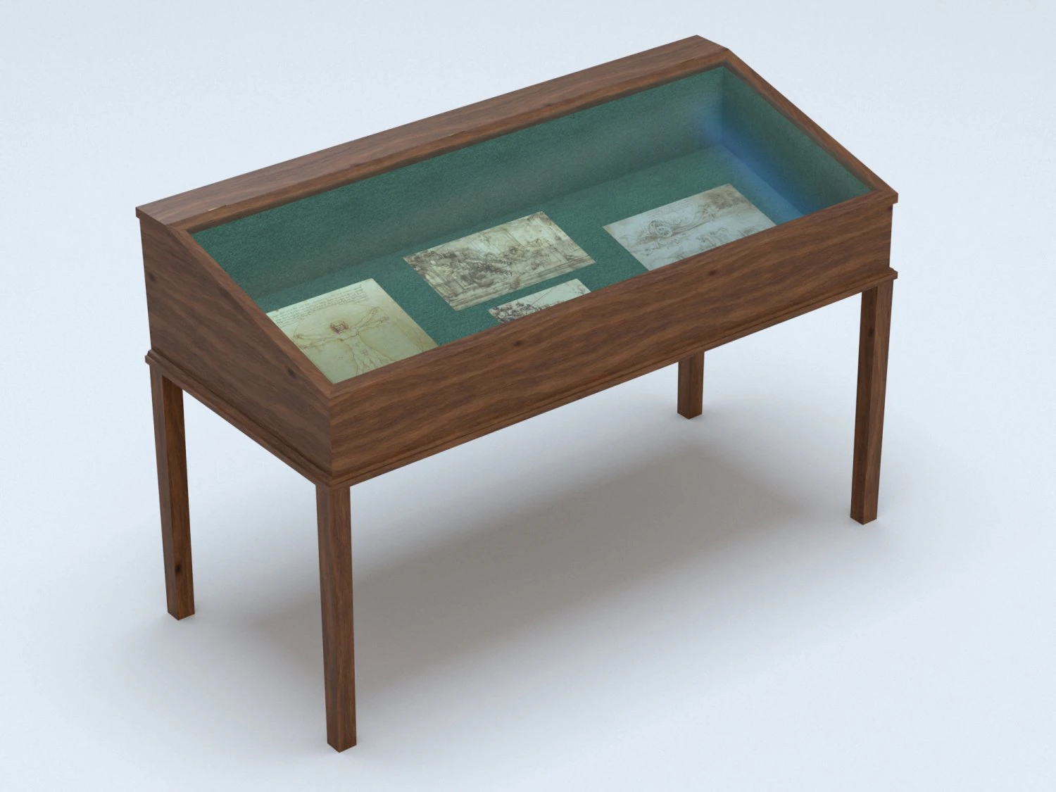 Exibition case 1 3D Model .c4d .max .obj .3ds .fbx .stl .blend 