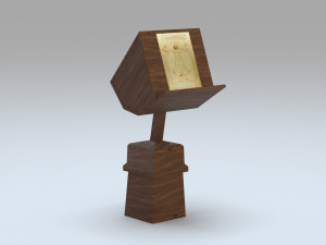 Antique wooden lectern 1 3D Model
