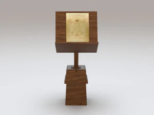 Antique wooden lectern 1 3D Model