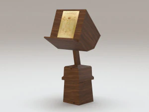 Antique wooden lectern 1 3D Model