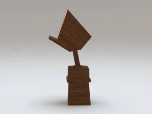 Antique wooden lectern 1 3D Model