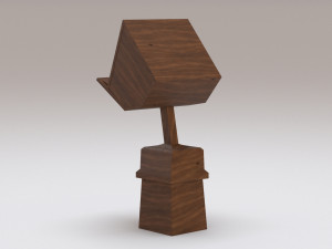 Antique wooden lectern 1 Model 3D