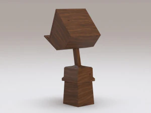 Antique wooden lectern 1 3D Model
