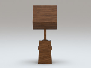 Antique wooden lectern 1 Model 3D